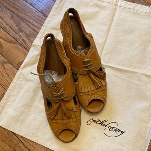 Rachel Comey Brogue Wedge Heels in Cognac Size 7 (plus tote bag)